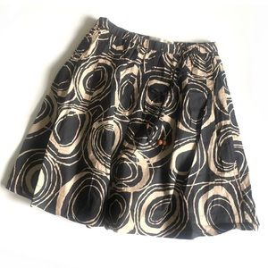 Cotton Lined Geometric Circle Skirt